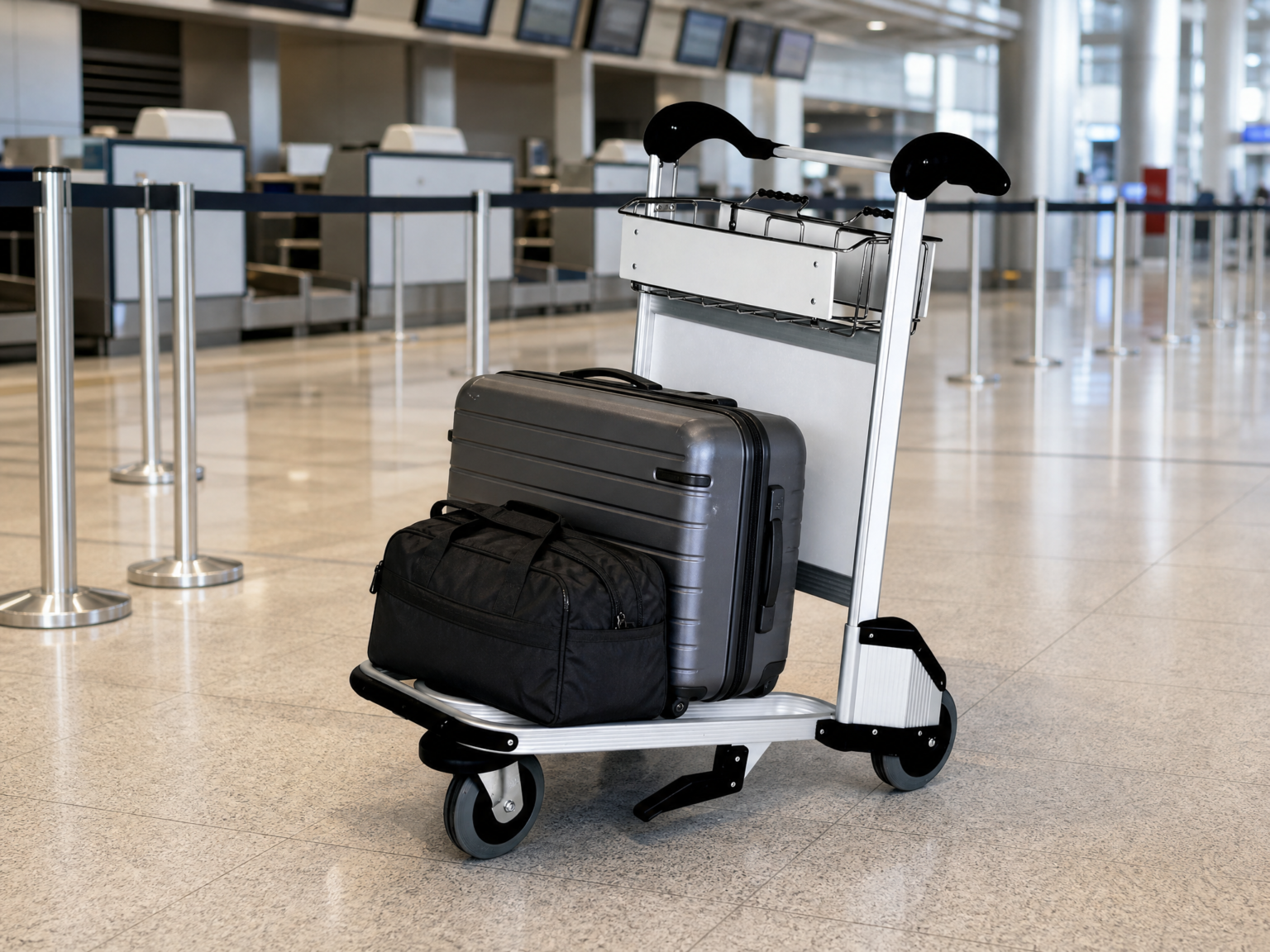 Using A Trolley Airport Luggage Trolley Layout Planning for Baggage Reclaim and Check ...